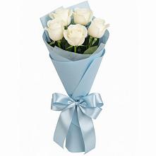 Букет 5 Белых роз Проуд в Култаево