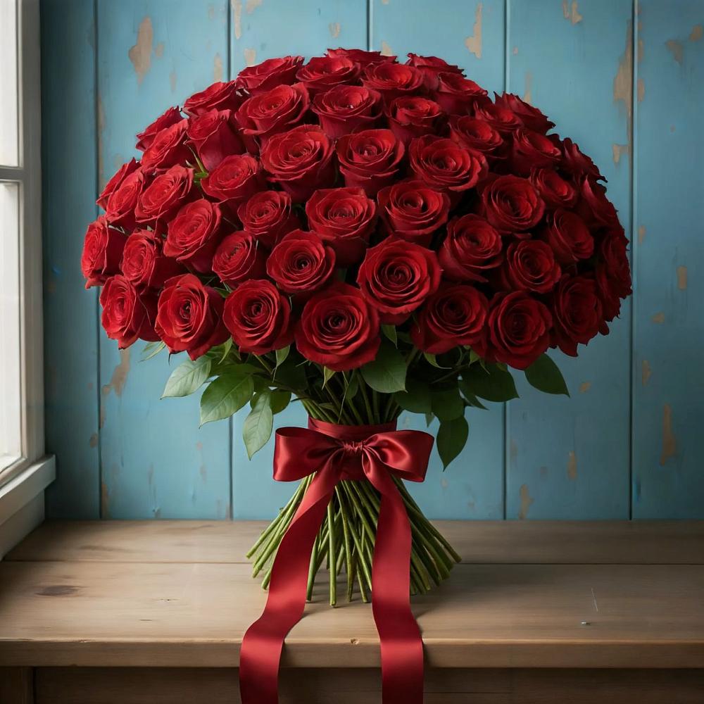 Букет Красные розы Блэк Меджик в Култаево