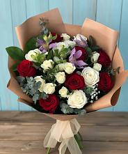 Букет цветов из:  Розы и Альстромерии #REPLACE_PRED# Култаево
