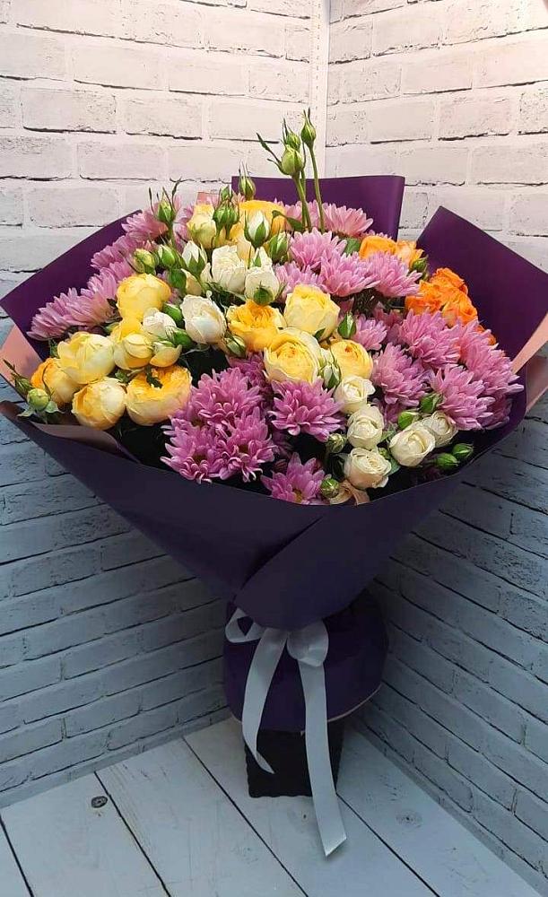 Букет цветов из: Хризантемы и Розы в Култаево