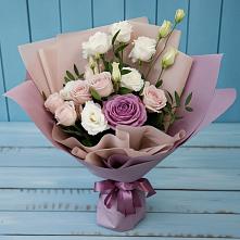 Букет цветов из:  Розы и Лизиантусы #REPLACE_PRED# Култаево