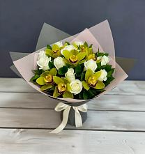 Букет цветов из:  Орхидеи и Розы в Култаево