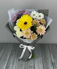 Букет цветов из:  Розы, Герберы и Хризантемы #REPLACE_PRED# Култаево