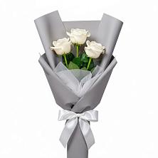 Букет 3 белые розы в Култаево