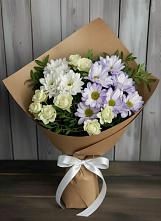 Букет цветов из:  Хризантемы и Розы в Култаево