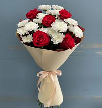 Букет цветов из:  Розы и Хризантемы в Култаево
