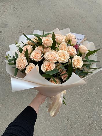 Букет Кремовые розы Латте в Култаево