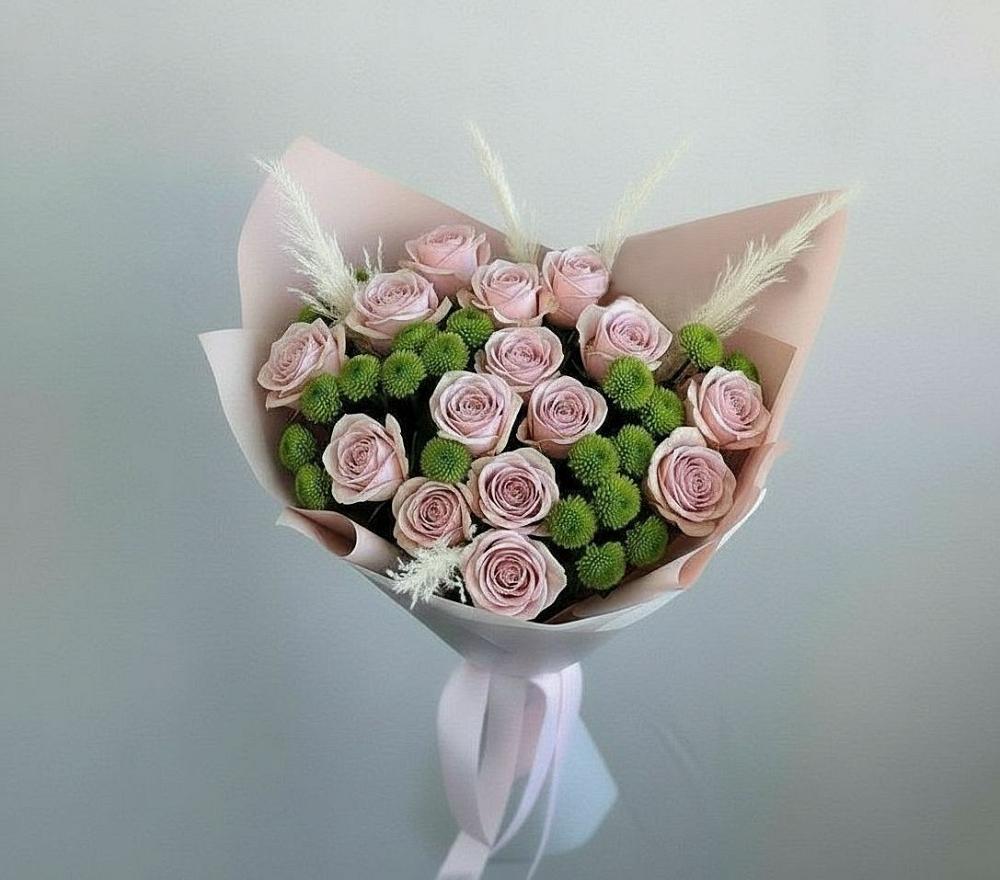 Букет цветов из: Розы и Хризантемы в Култаево