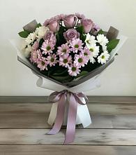 Букет цветов из:  Хризантемы и Розы в Култаево