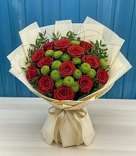 Букет цветов из:  Розы и Хризантемы в Култаево